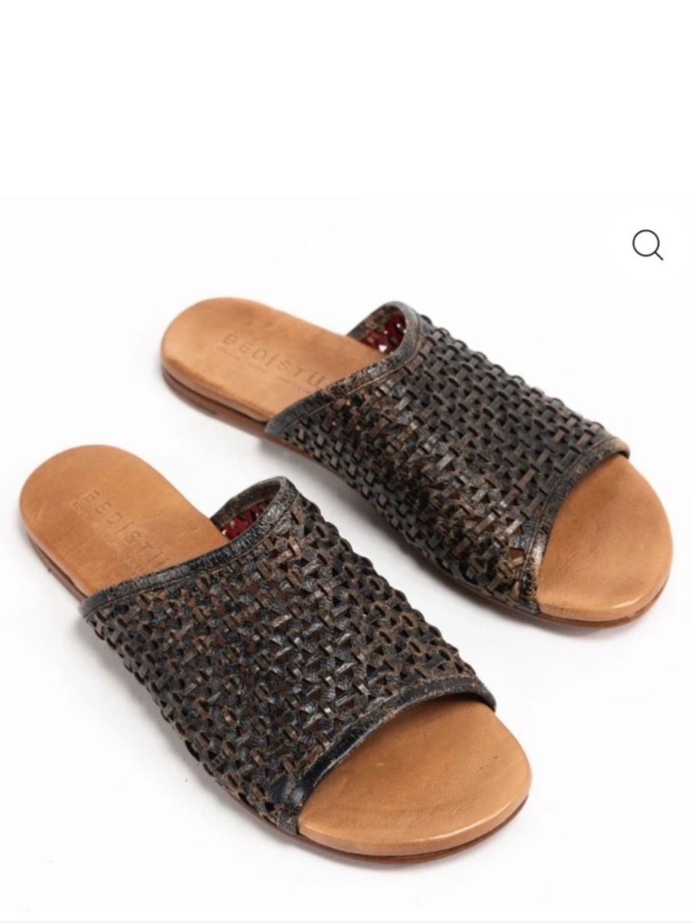 Bed Stu Hand Woven Leather Slide Sandal